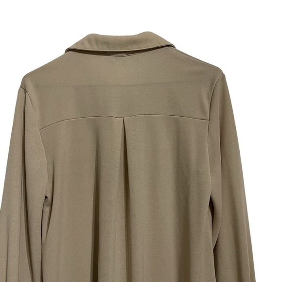 Princess‎ Polly Long Sleeve Button Up Shirt Beige Collared Top Women's Size 8 - Picture 11 of 12